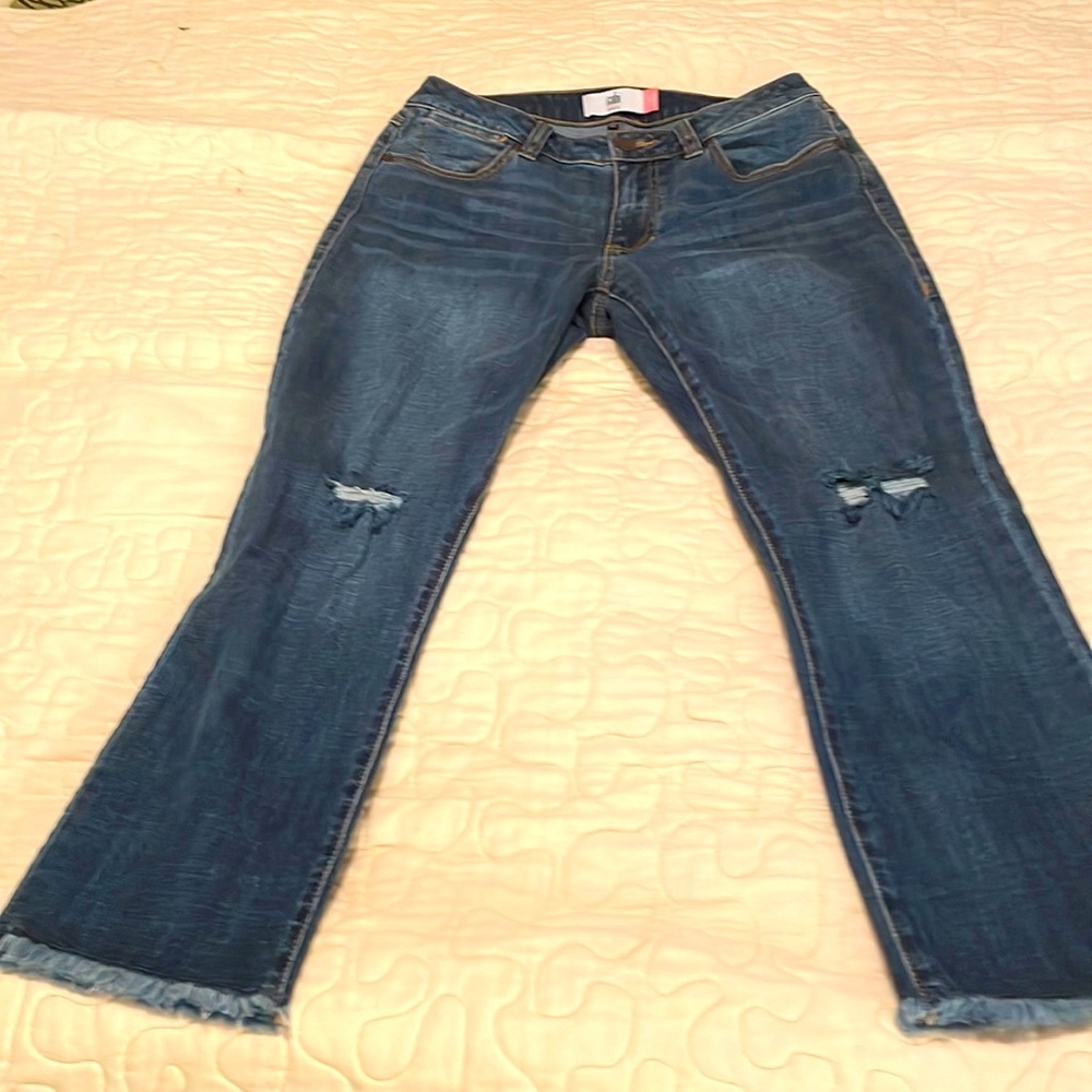 NWOT-Cabi Cropped High Straight Jeans